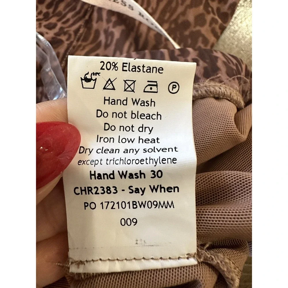 NWT Mistress Rocks Los Angeles Size Large Say When Animal Print Flare Mesh Pants - Picture 12 of 14